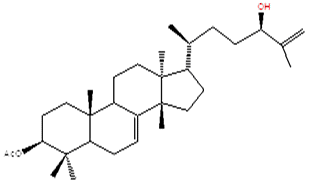 3β-乙酰氧基-7,25-甘遂二烯-24(R)-醇.gif