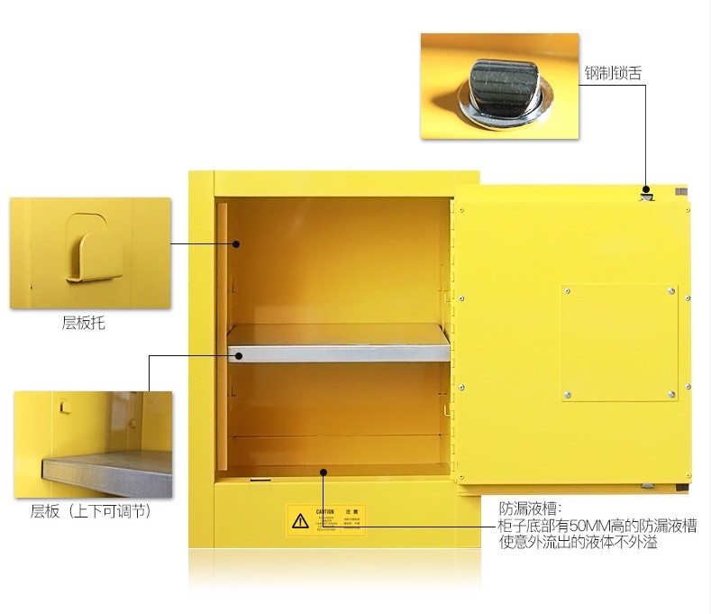 固银防火柜易燃品柜化学品安全柜60加仑