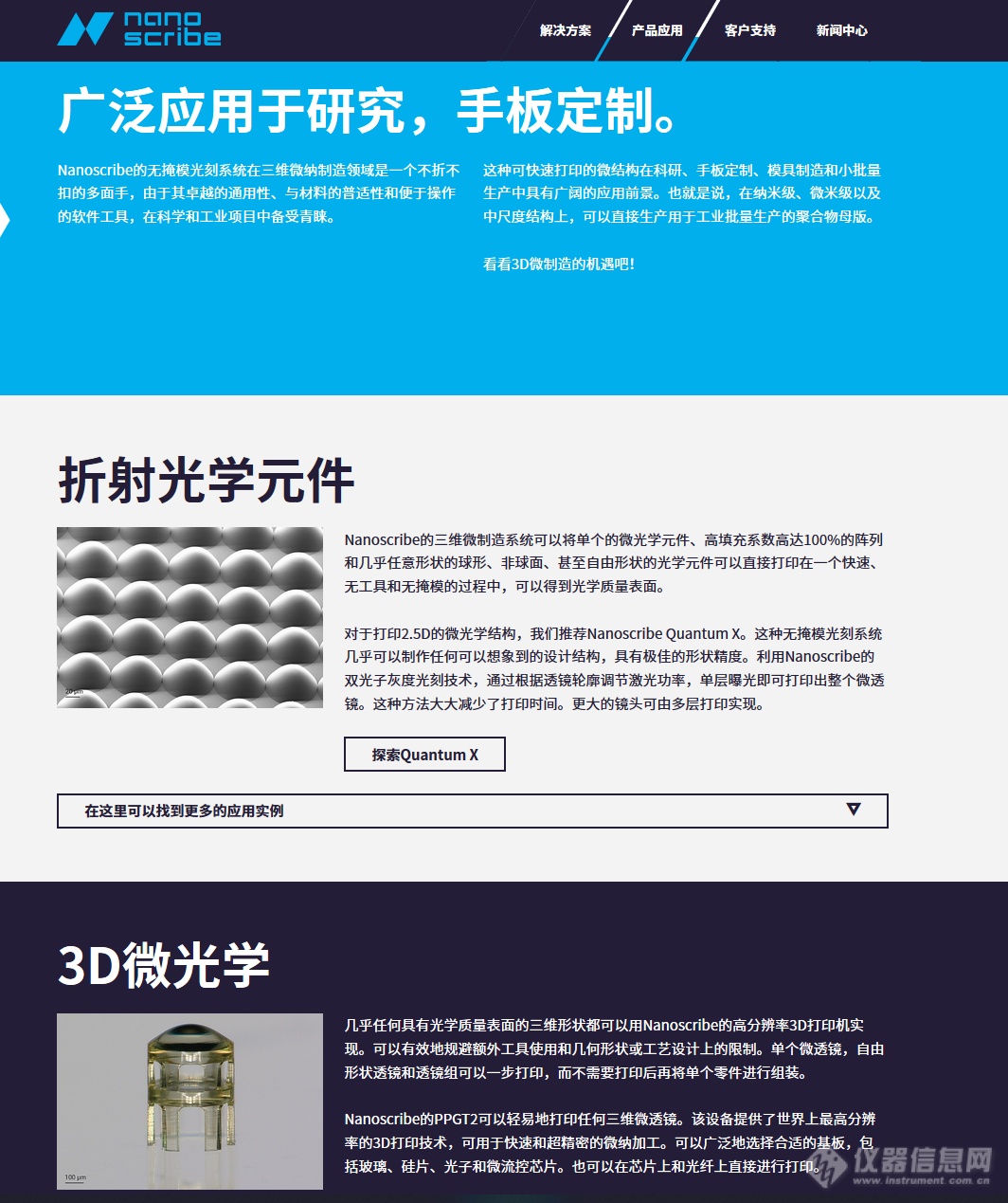 NANOSCRIBE德国高精度双光子微纳3D打印制造商中文官网发布 – 多角度彰显科技实力