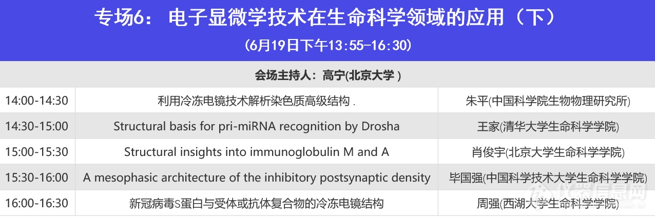 冷冻电镜豪华阵容：电镜技术在生命科学领域应用专场明日直播！