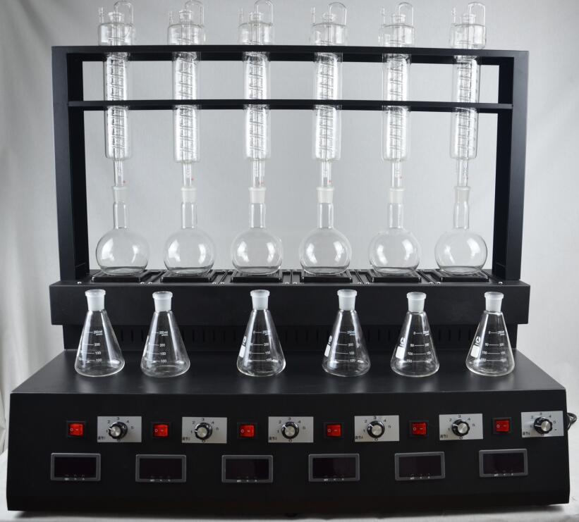 数显一体化蒸馏仪，多功能蒸馏装置6个样品