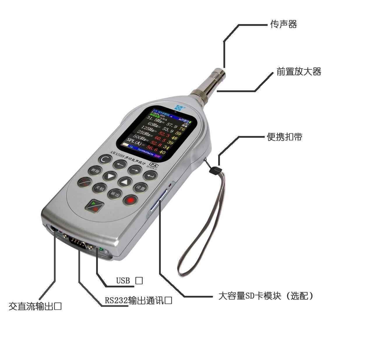 杭州爱华 AWA5688 多功能声级计