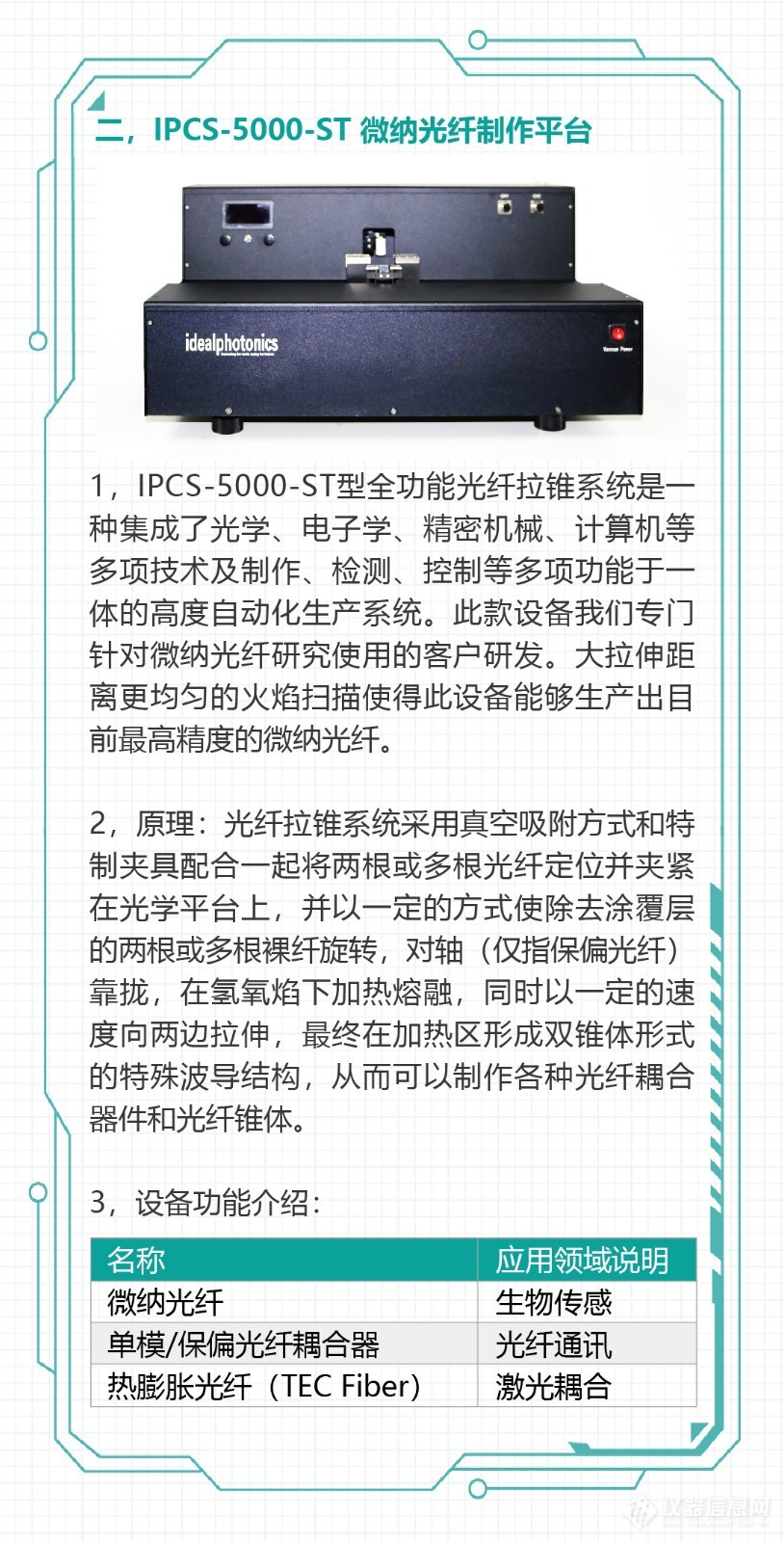 微纳光纤制作平台---IPCS-5000 -ST型全功能光纤拉锥机-03.jpg