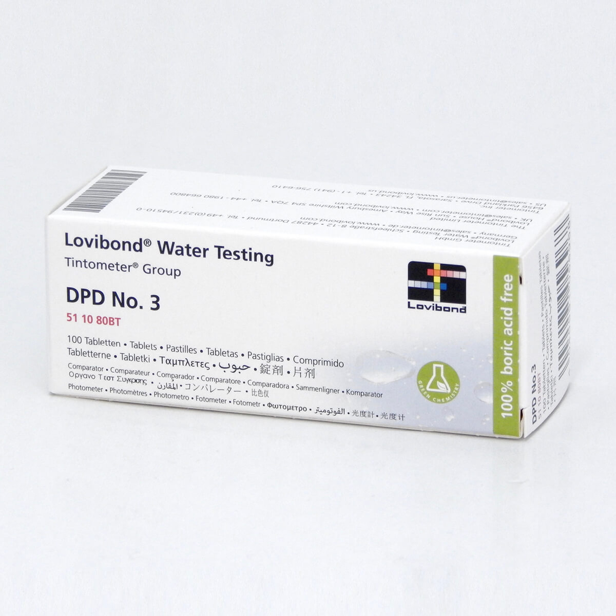 罗威邦 DPD No 3 结合氯/总氯试剂片