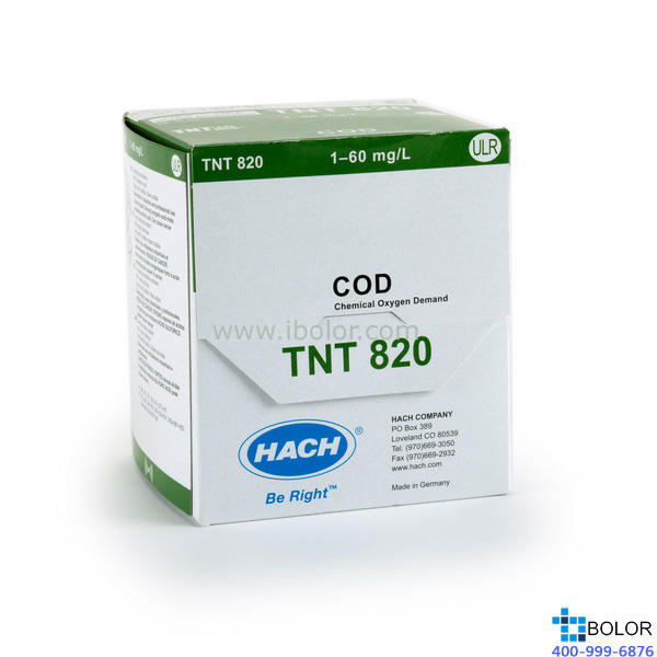 TNT820 COD 预制试剂 1.0-60mg/L 25支 带条形码 13mm