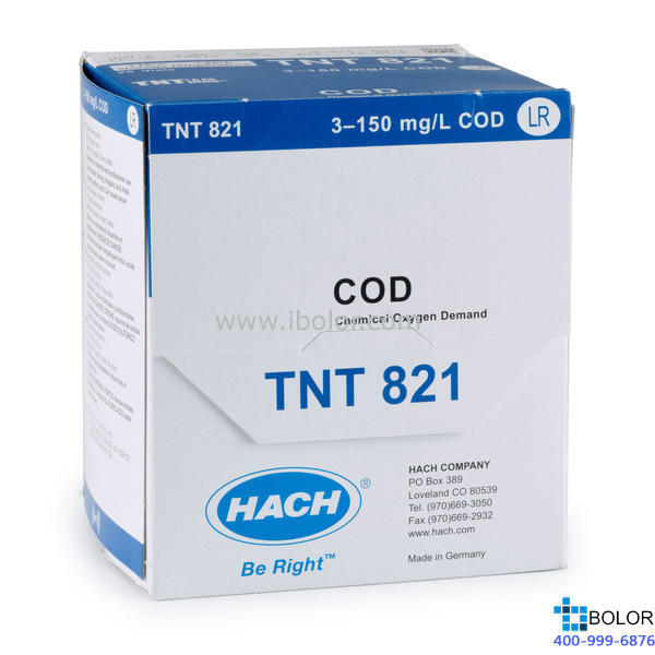 TNT821 COD预制试剂 3-150mg/L 25支 带条形码 13mm