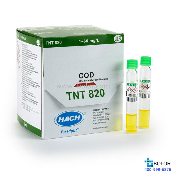 TNT820 COD预制试剂 1.0-60mg/L 150支 带条形码 13mm 