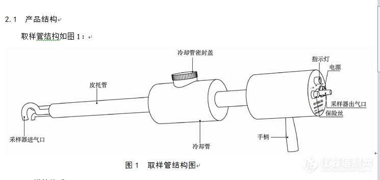 沥青烟取样管产品结构图.png