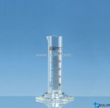  刻度量筒，低型，SILBERBRAND ETERNA，2000: 50 ml，Boro 3.3, 棕色刻度 42064 量筒