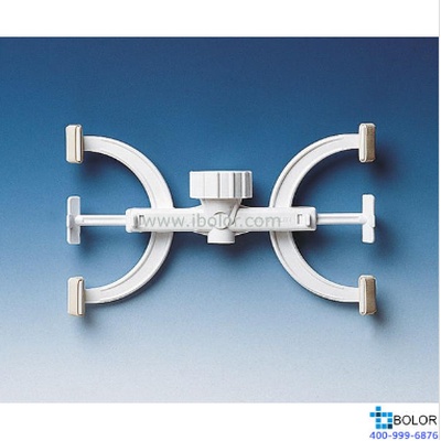  滴定管夹，PP材质，白色，可放置2支滴定管 16510 紧固配件