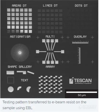  TESCAN 正式发布一款全新的用于SEM和FIB-SEM系统中电子束曝光（EBL)的软硬件解决方案