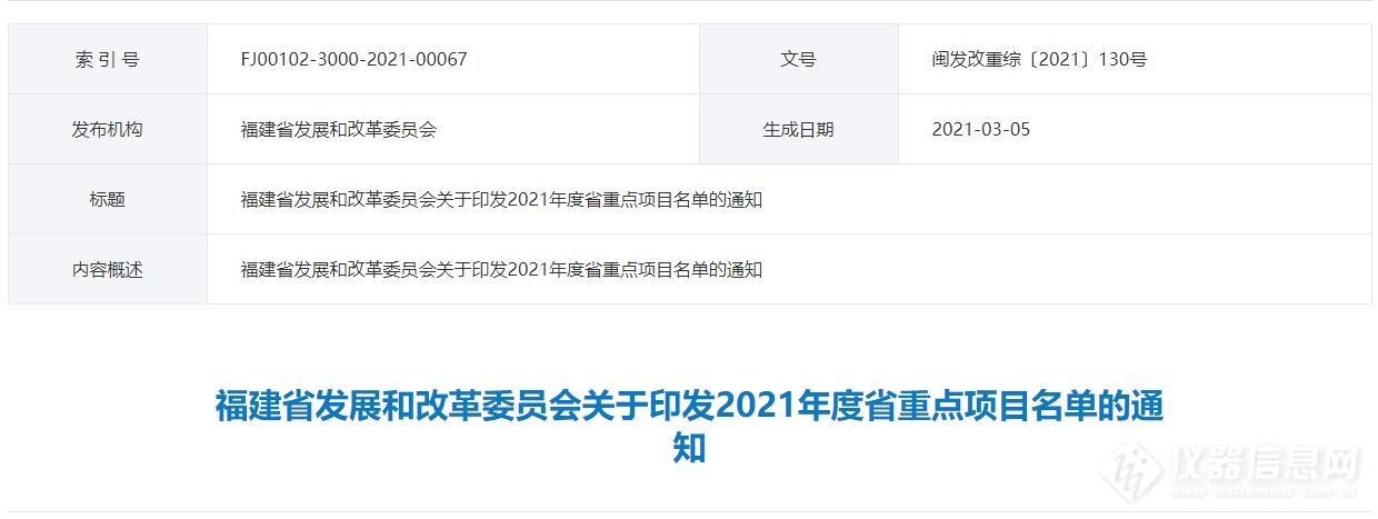 福建省公布2021年度省重点项目名单，一批清洁能源、半导体项目入选