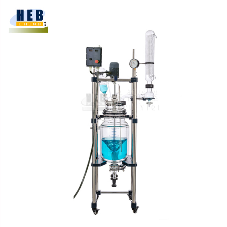 双层玻璃反应釜HEB-10L西安禾普生物科技有限公司