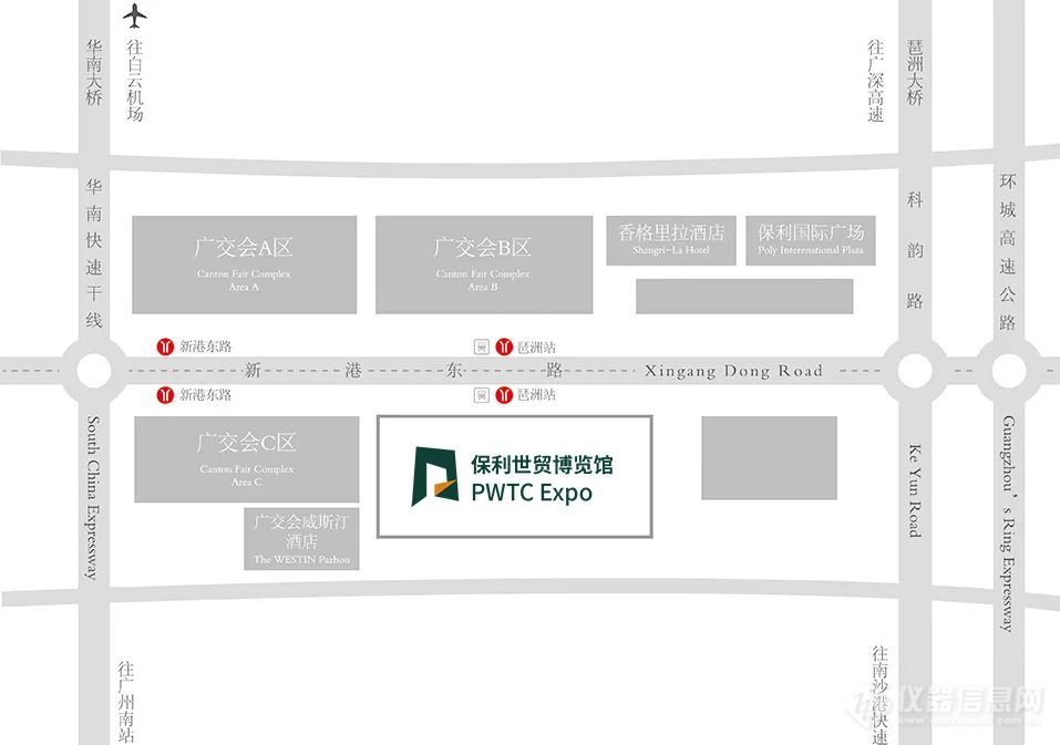 广州琶洲保利世贸博览馆及会展中心的珠江北岸设有穗港直通码头