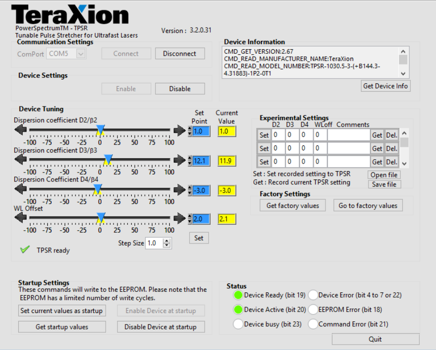 TERAXION用于衍射光栅压缩器的超快激光可调脉冲展宽器
