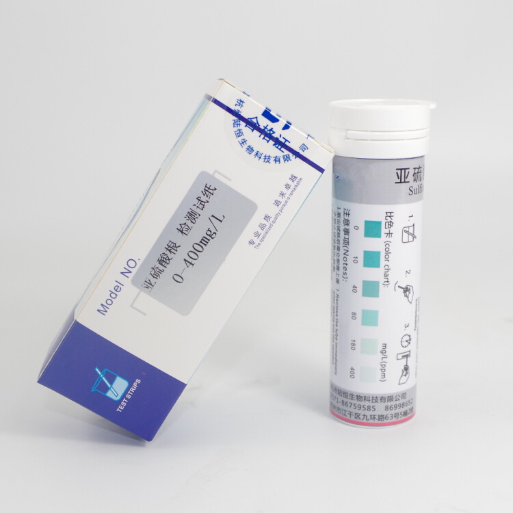 陆恒生物亚硫酸根检测试纸 0-400mg/L LH1023