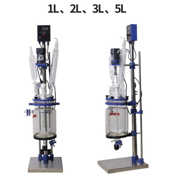 1L-5L双层玻璃反应釜，不锈钢反应器