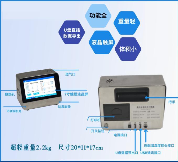 路博激光尘埃粒子计数器 触摸瓶CLY-3016