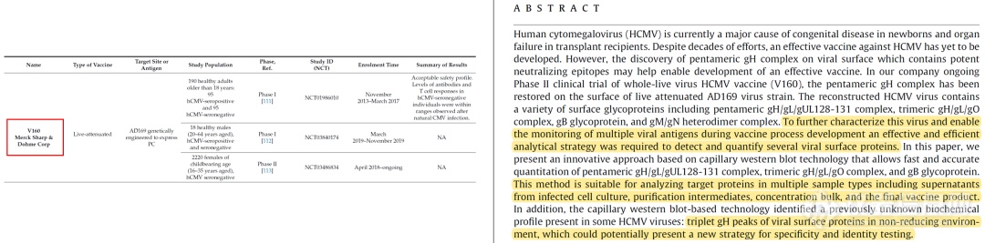 人类巨细胞病毒疫苗全球临床实验新进展|全自动毛细管Western技术再次助力Merck公司疫苗研究