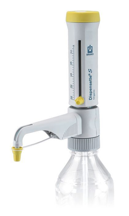 Dispensette S Organic游标可调瓶口移液器 2.5-25ml黄