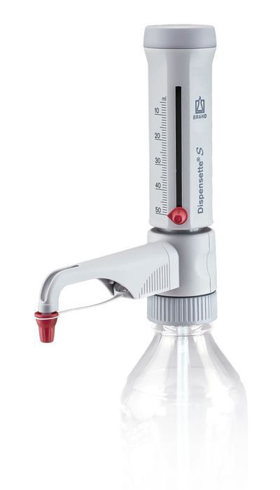 Dispensette S 游标可调瓶口移液器，5-50ml 红