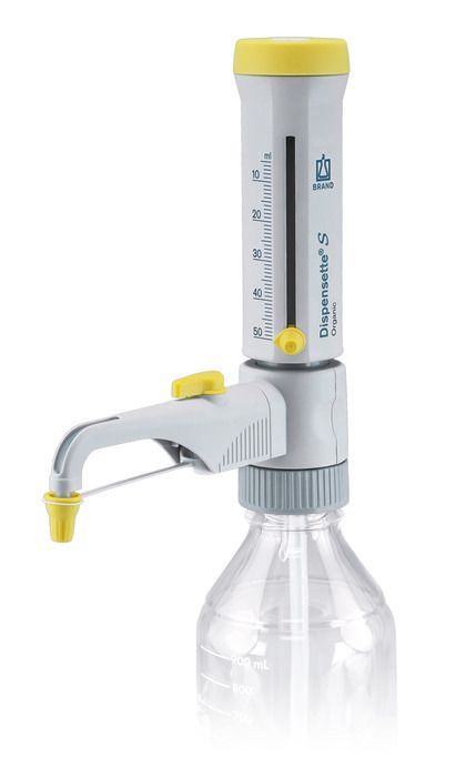 Dispensette S Organic 游标可调瓶口移液器，5-50ml 黄