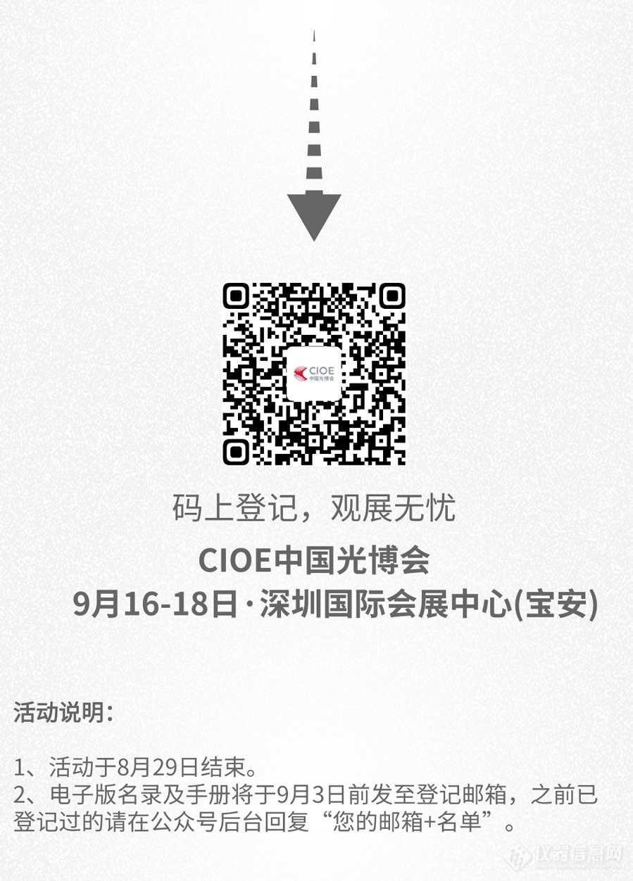 邀请函 | 第23届 CIOE中国国际光电博览会