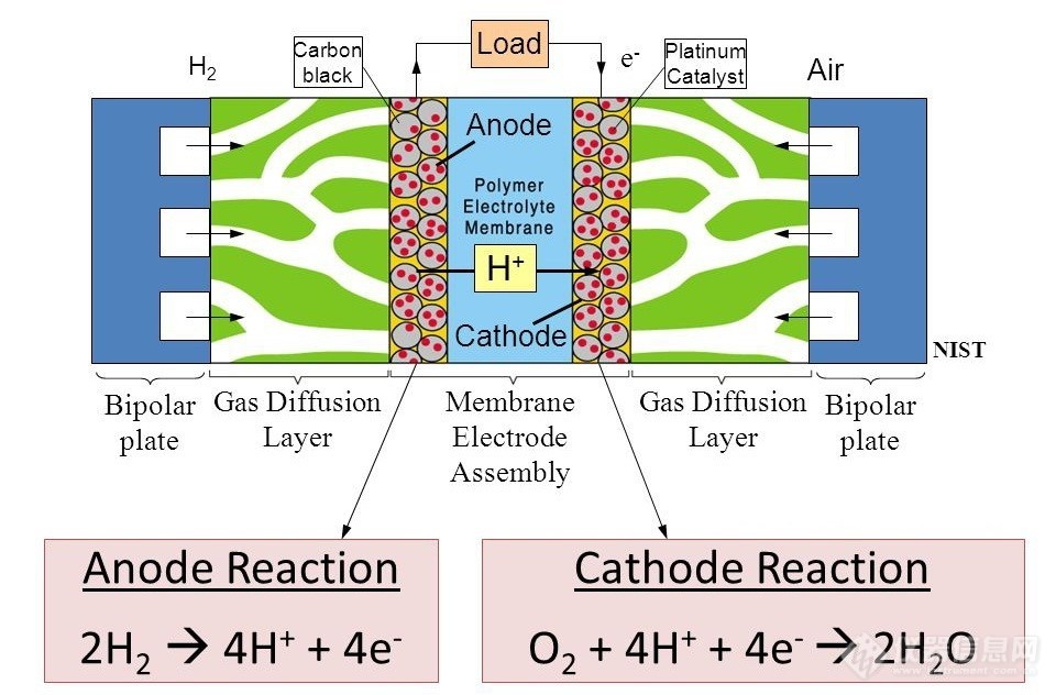 质子交换膜燃料电池的结构和化学反应.jpg