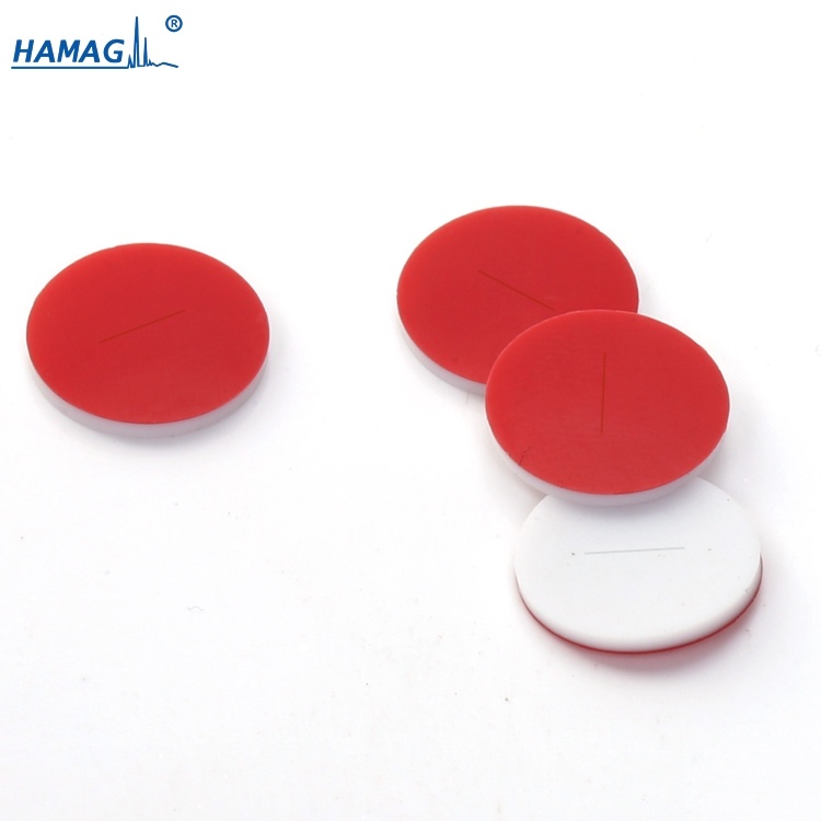 哈迈 8MM预开口红色PTFE/白色硅胶隔垫  其他色谱配件