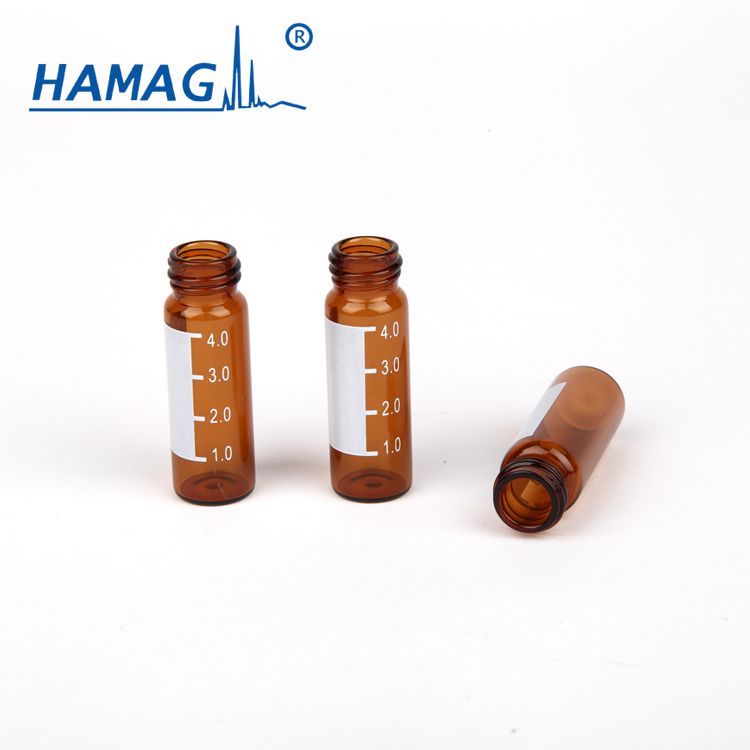 13-425哈迈4ml螺纹棕色样品瓶带刻度书写14.7*45mm特级料