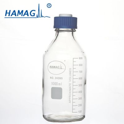 哈迈 GL45螺纹口1000ml透明流动相溶剂瓶