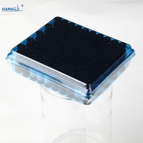 2ml棕色螺纹样品瓶印刷带书写处软蓝盒装优级料 9MM