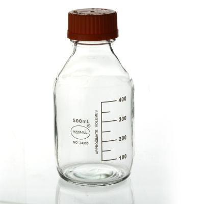 哈迈 GL45螺纹口500ml溶剂瓶500ml透明流动相溶剂瓶