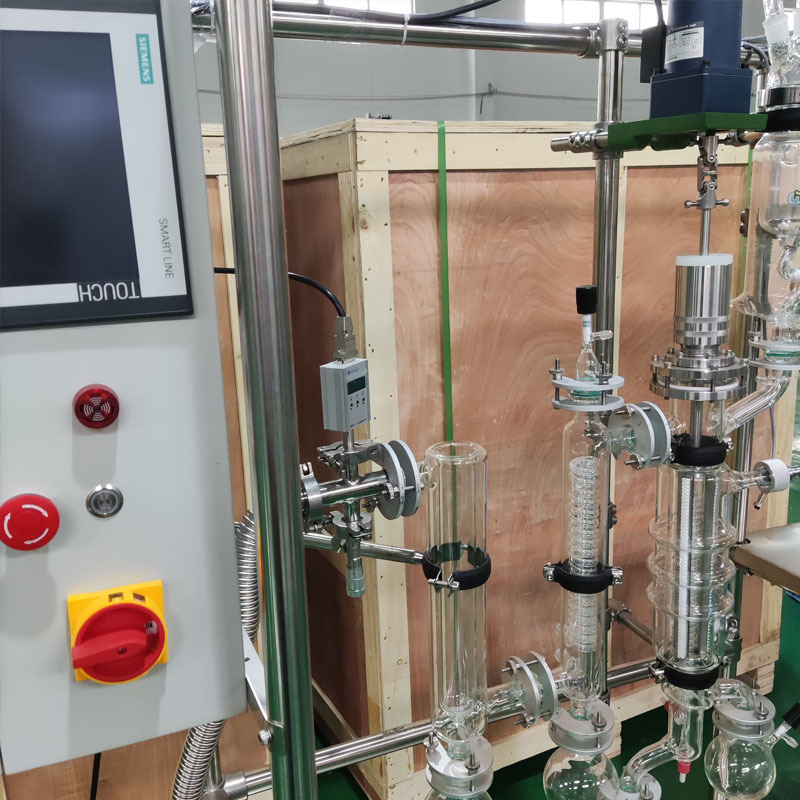 硅脂蒸馏设备定制 玻璃短程分子硅脂蒸馏设备系统