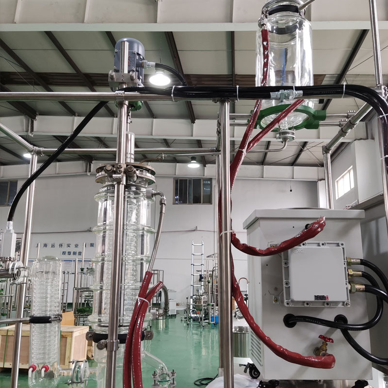 油脂蒸馏设备定制 玻璃短程分子提纯用油脂蒸馏设备