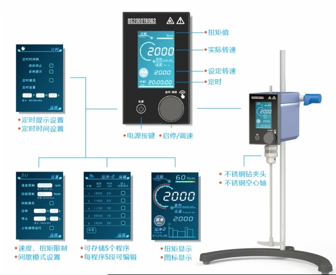 科学家顶置搅拌器