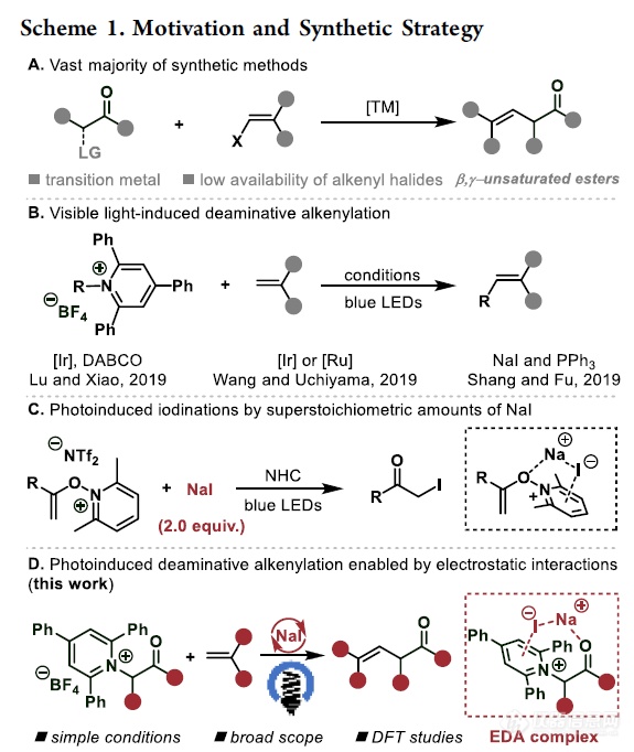 文献解读丨可见光促进Katritzky盐通过脱氨烷基化反应合成β,γ-不饱和酯类