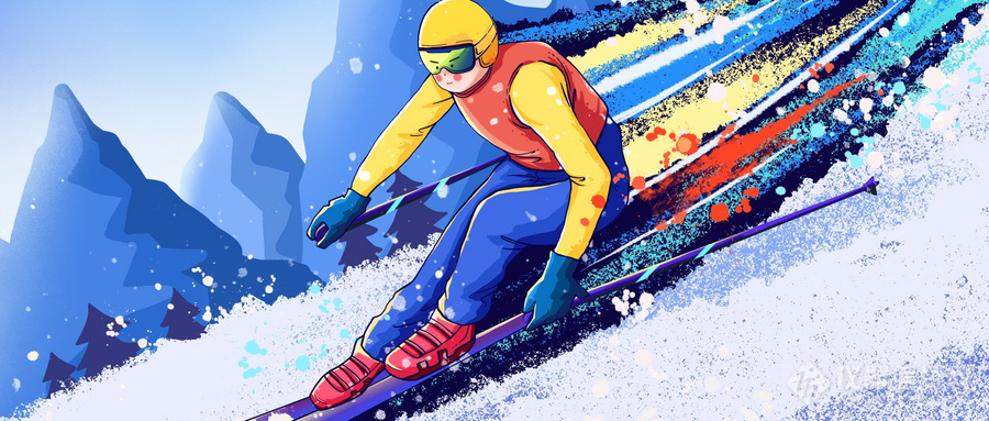 摄图网_402134323_wx_2022北京冬季运动会高山滑雪极限运动插画（企业商用）.jpg