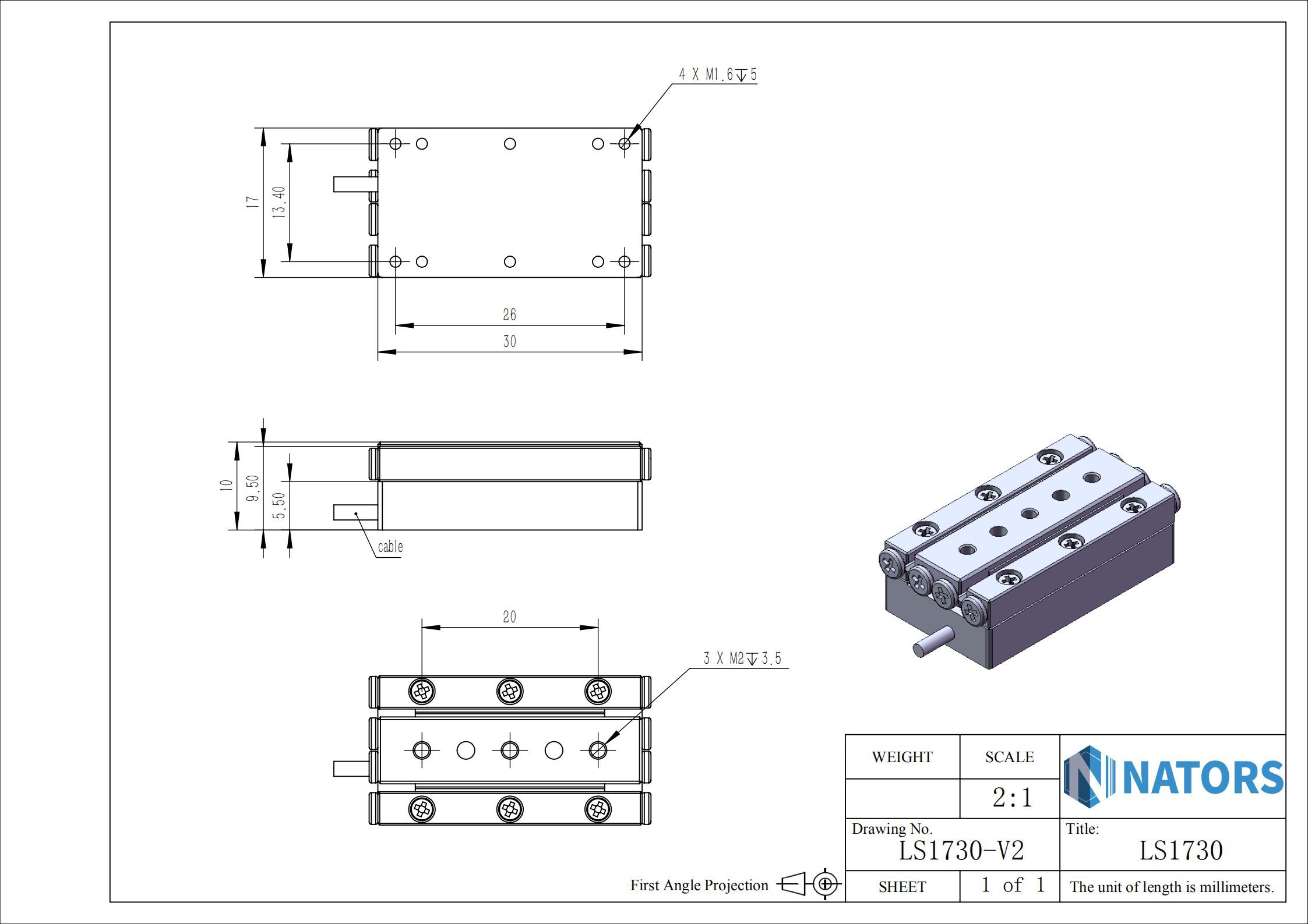 LS-1730一维纳米定位平台-纳特斯（苏州）科技有限公司