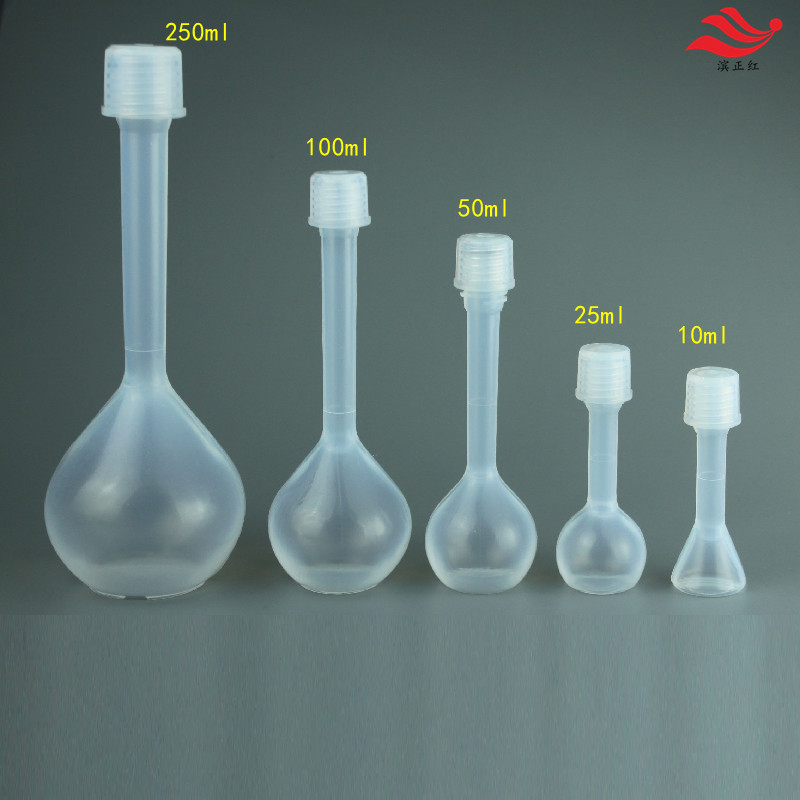 FEP透明无色容量瓶100ml四氟刻度计量瓶