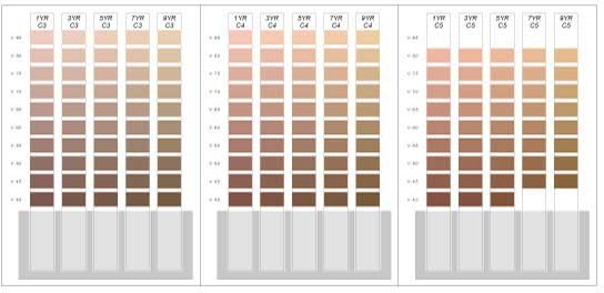 日本色彩研究所 肤色色卡