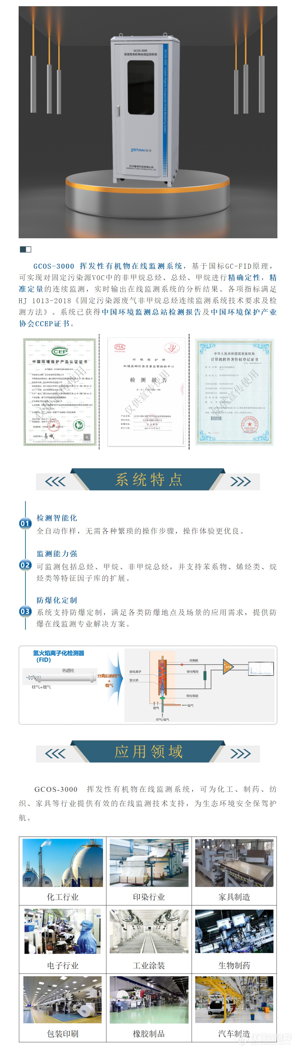 环保监测，绿色督查｜ GCOS-3000 挥发性有机物在线监测系统