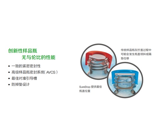 赛默飞 SureStop 系列样品瓶与 AVCS 盖