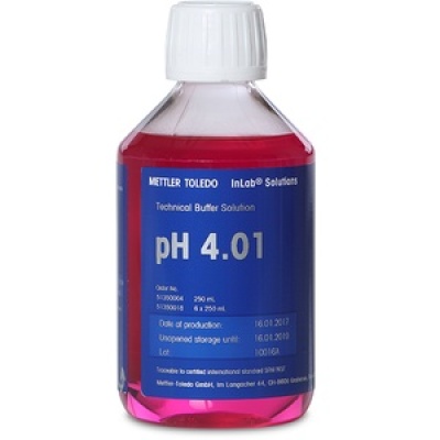 梅特勒-托利多耗材 缓冲液Technical pH 4.01 250mL 现货电化学配件