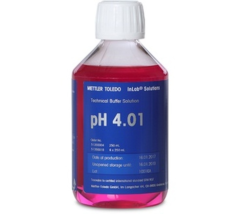 梅特勒-托利多耗材 缓冲液Technical pH 4.01 250mL 现货电化学配件