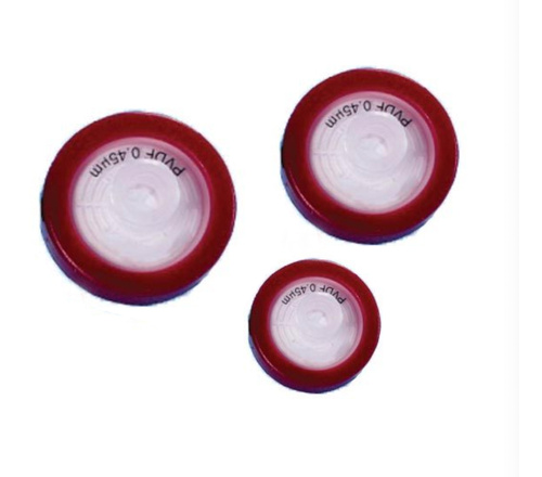 02542916 Maroon PVDF Syringe Filters, 0.22 μm, 17 mm (100/pa