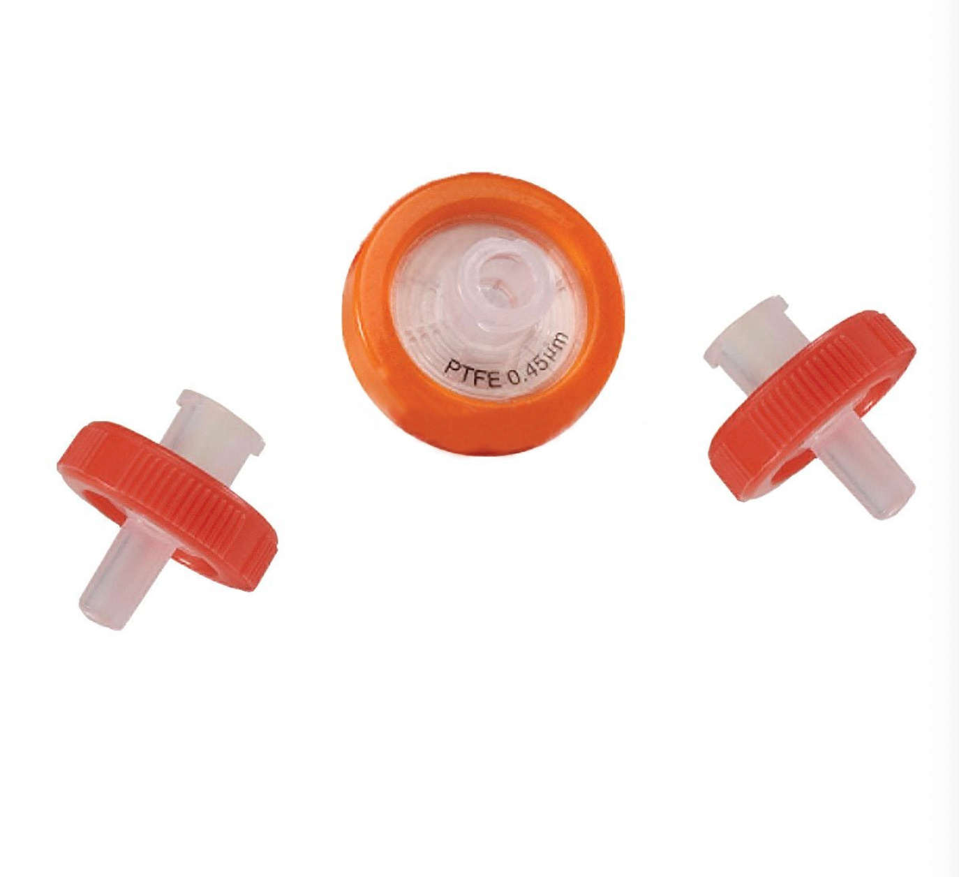 02542910 Orange PTFE (Hydrophobic) Syringe Filters, 0.45 μm,