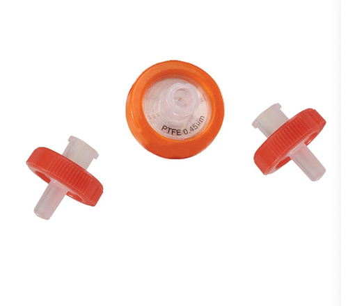 02542910 Orange PTFE (Hydrophobic) Syringe Filters, 0.45 μm,