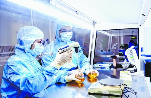 厦门市食品药品质量检验研究院人员开展微生物检测，研究产生药品不良反应的原因.jpg