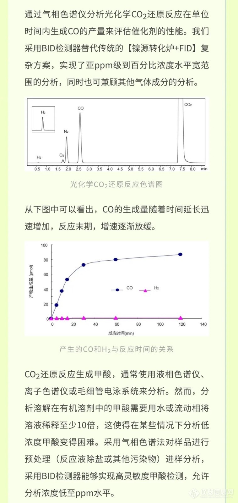 定制GC课堂系列六丨岛津特色技术助力光催化产物分析